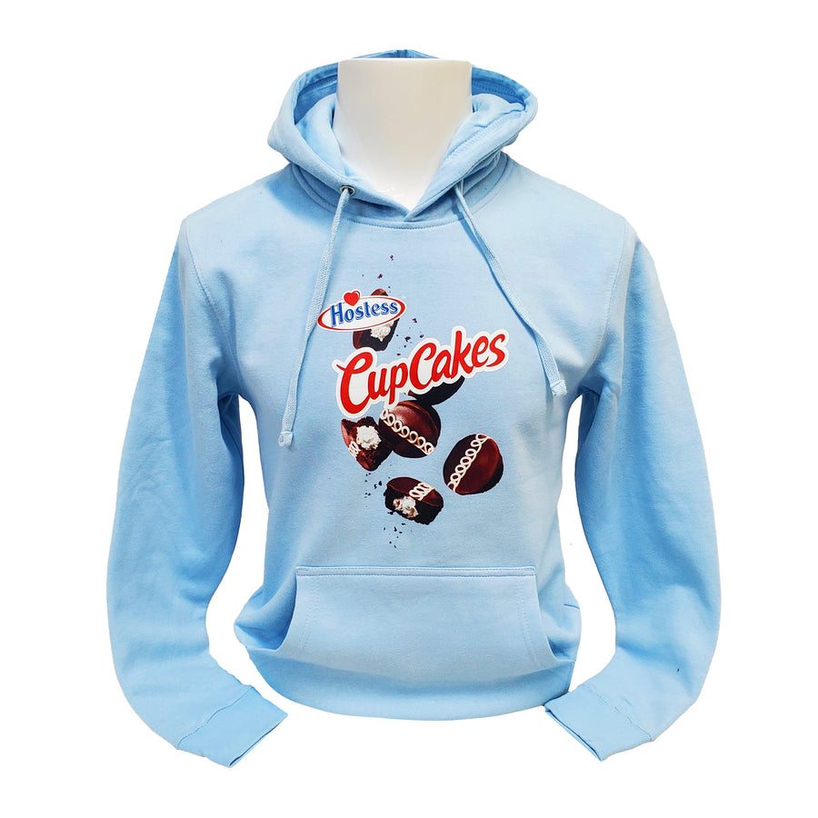 CupCakes Adult Hoodie, Light Blue, Front