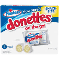 Hostess Powdered Donettes Donuts Snack Pack, 8 Count