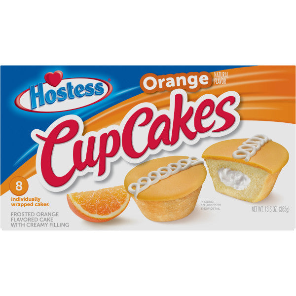 Hostess Orange Flavored CupCakes, 8 Count